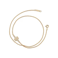Tiffany & Co. Tiffany T diamond double chain bracelet in 18k gold, medium. | ^ Bracelets|Gold Jewelry