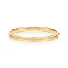Tiffany & Co. Tiffany T diamond hinged bangle in 18k gold, medium. | ^ Bracelets|Gold Jewelry