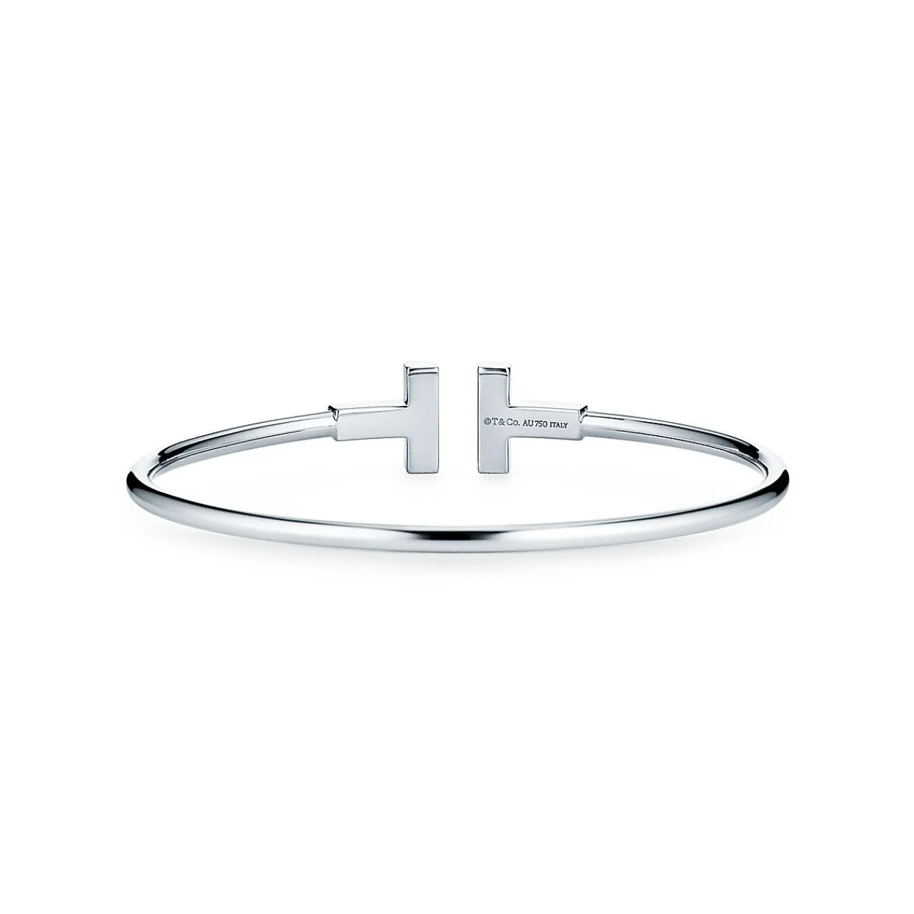 Tiffany & Co. Tiffany T diamond wire bracelet in 18k white gold, medium. | ^ Bracelets|Men's Jewelry
