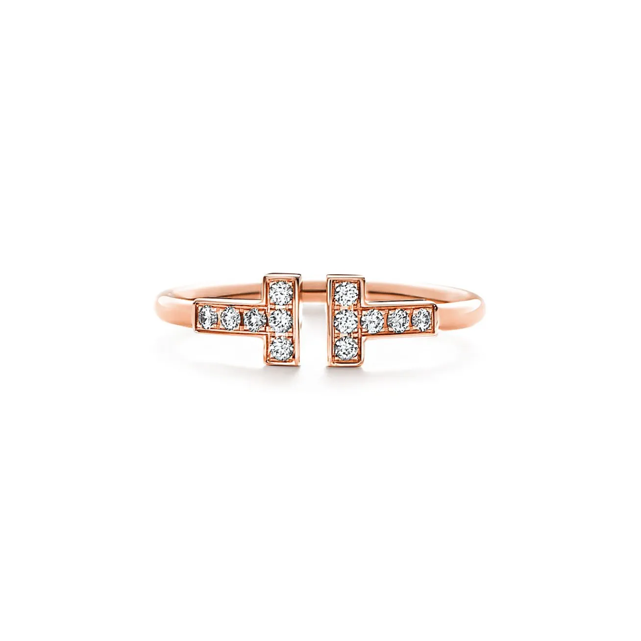 Tiffany & Co. Tiffany T diamond wire ring in 18k rose gold. | ^ Rings|Men's Jewelry