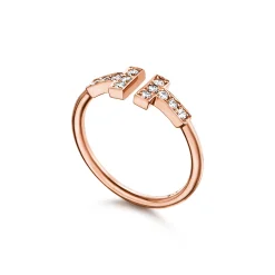 Tiffany & Co. Tiffany T diamond wire ring in 18k rose gold. | ^ Rings|Men's Jewelry
