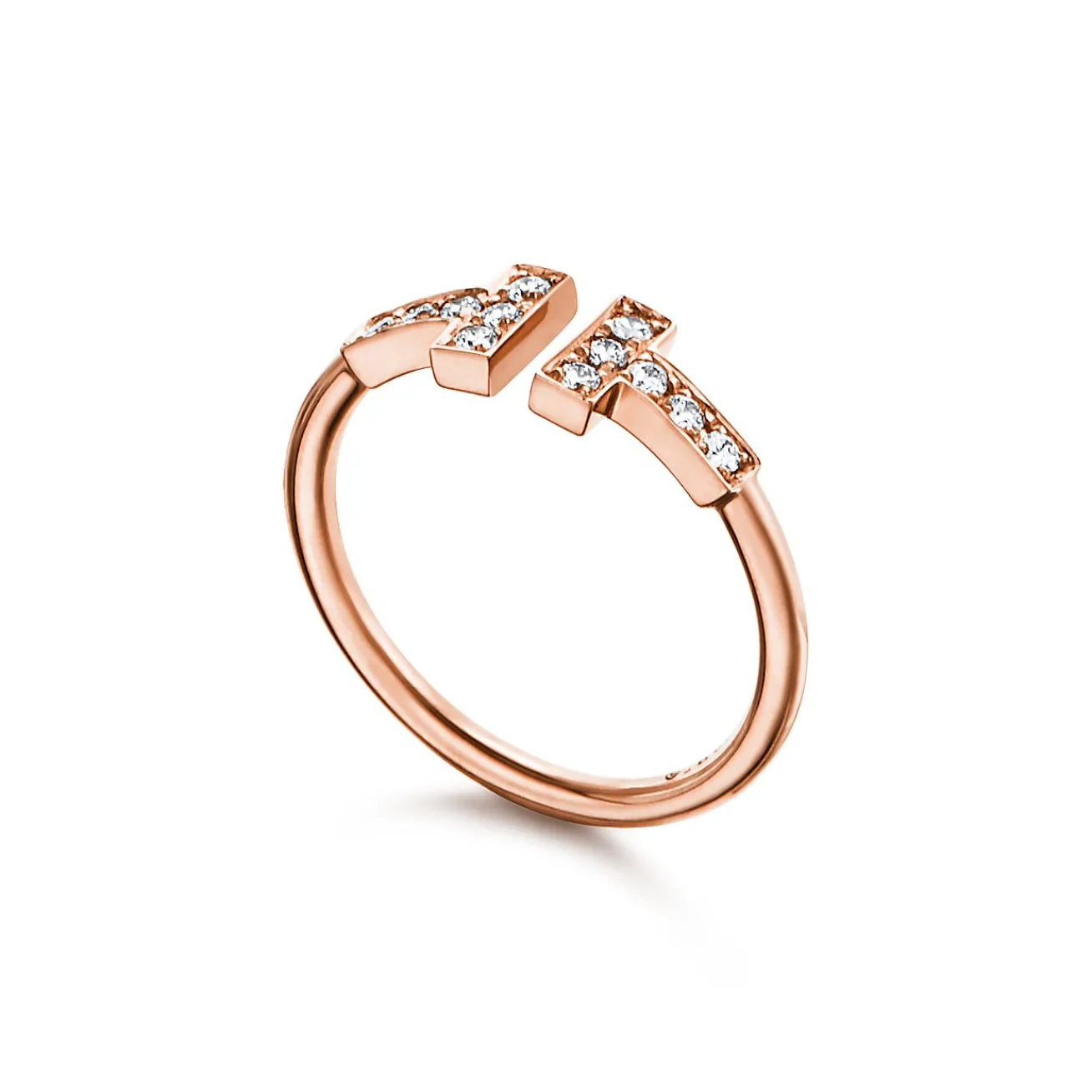 Tiffany & Co. Tiffany T diamond wire ring in 18k rose gold. | ^ Rings|Men's Jewelry