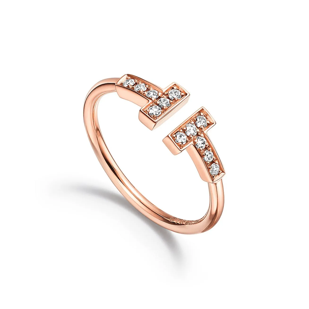 Tiffany & Co. Tiffany T diamond wire ring in 18k rose gold. | ^ Rings|Men's Jewelry