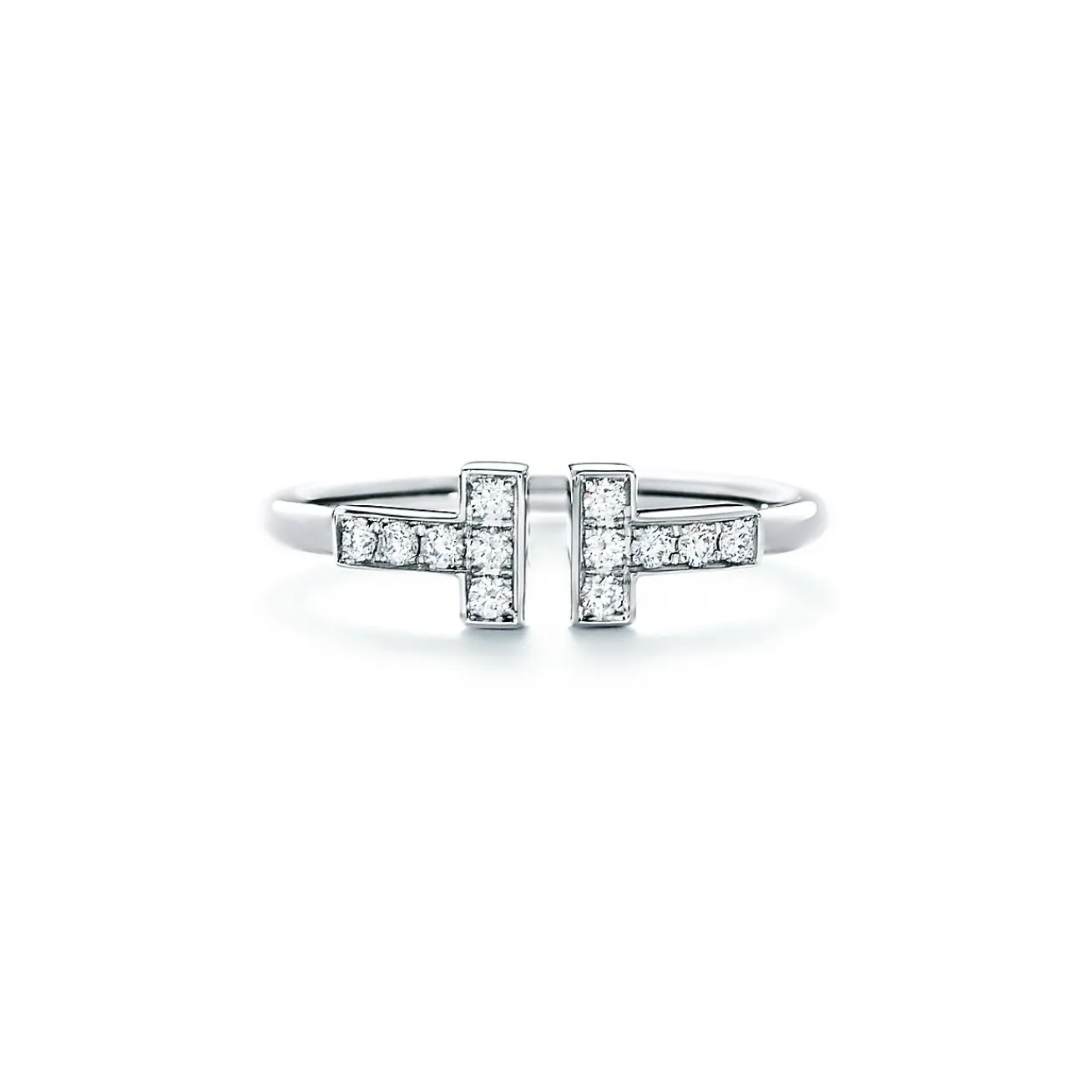 Tiffany & Co. Tiffany T diamond wire ring in 18k white gold. | ^ Rings|Men's Jewelry