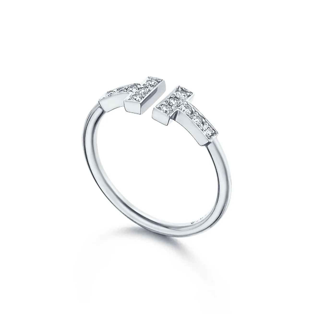 Tiffany & Co. Tiffany T diamond wire ring in 18k white gold. | ^ Rings|Men's Jewelry