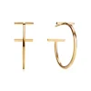 Tiffany & Co. Tiffany T hoop earrings in 18k gold, medium. | ^ Earrings|Gifts for Her