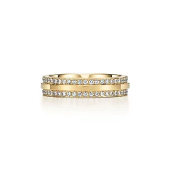 Tiffany & Co. Tiffany T narrow pavé diamond ring in 18k gold, 4.5 mm wide. | ^Women Rings|Men's Jewelry