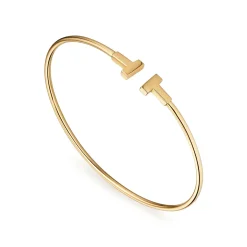 Tiffany & Co. Tiffany T narrow wire bracelet in 18k gold, medium. | ^ Bracelets|Gifts for Her