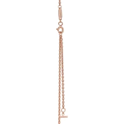 Tiffany & Co. Tiffany T open horizontal diamond bar pendant in 18k rose gold. | ^ Necklaces & Pendants|Rose Gold Jewelry