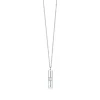 Tiffany & Co. Tiffany T open vertical diamond bar pendant in 18k white gold. | ^ Necklaces & Pendants|Diamond Jewelry