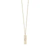 Tiffany & Co. Tiffany T open vertical diamond bar pendant in 18k gold. | ^ Necklaces & Pendants|Gold Jewelry