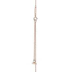 Tiffany & Co. Tiffany T open vertical diamond bar pendant in 18k rose gold. | ^ Necklaces & Pendants|Rose Gold Jewelry