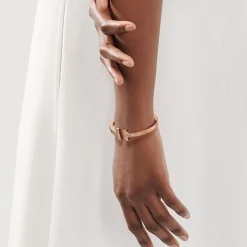Tiffany & Co. Tiffany T pavé diamond square bracelet in 18k rose gold, medium. | ^ Bracelets|Men's Jewelry