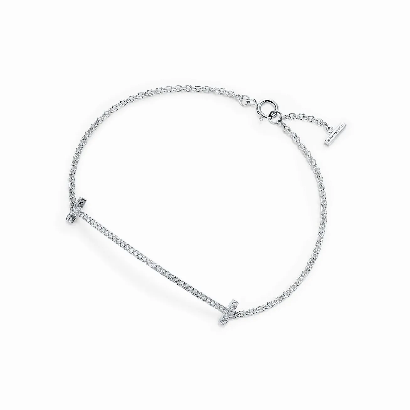 Tiffany & Co. Tiffany T Smile Bracelet in White Gold with Diamonds | ^ Bracelets|Diamond Jewelry