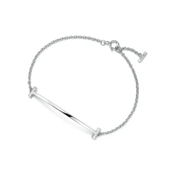 Tiffany & Co. Tiffany T Smile Bracelet in White Gold | ^ Bracelets|Men's Jewelry