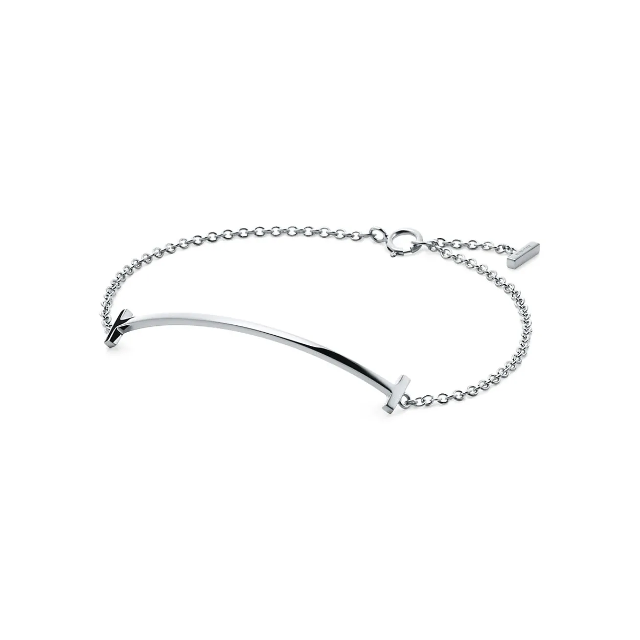 Tiffany & Co. Tiffany T Smile Bracelet in White Gold | ^ Bracelets|Men's Jewelry