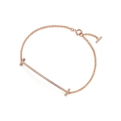 Tiffany & Co. Tiffany T Smile Bracelet in Rose Gold with Diamonds | ^ Bracelets|Rose Gold Jewelry