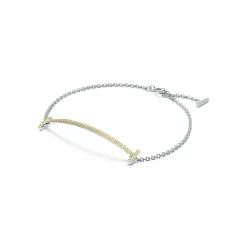 Tiffany & Co. Tiffany T Smile Chain Bracelet in White Gold with Yellow Sapphires | ^ Bracelets|Colored Gemstone Jewelry