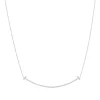 Tiffany & Co. Tiffany T Smile Pendant in White Gold with Diamonds, Large | ^ Necklaces & Pendants|Men's Jewelry