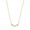 Tiffany & Co. Tiffany T smile pendant in 18k gold with diamonds, mini. | ^ Necklaces & Pendants|Gold Jewelry