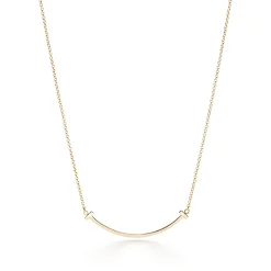 Tiffany & Co. Tiffany T Smile Pendant in Yellow Gold, Small | ^ Necklaces & Pendants|Men's Jewelry