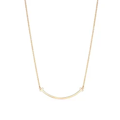 Tiffany & Co. Tiffany T Smile Pendant in Yellow Gold, Small | ^ Necklaces & Pendants|Men's Jewelry