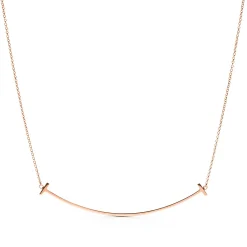 Tiffany & Co. Tiffany T Smile Pendant in Rose Gold, Large | ^ Necklaces & Pendants|Men's Jewelry
