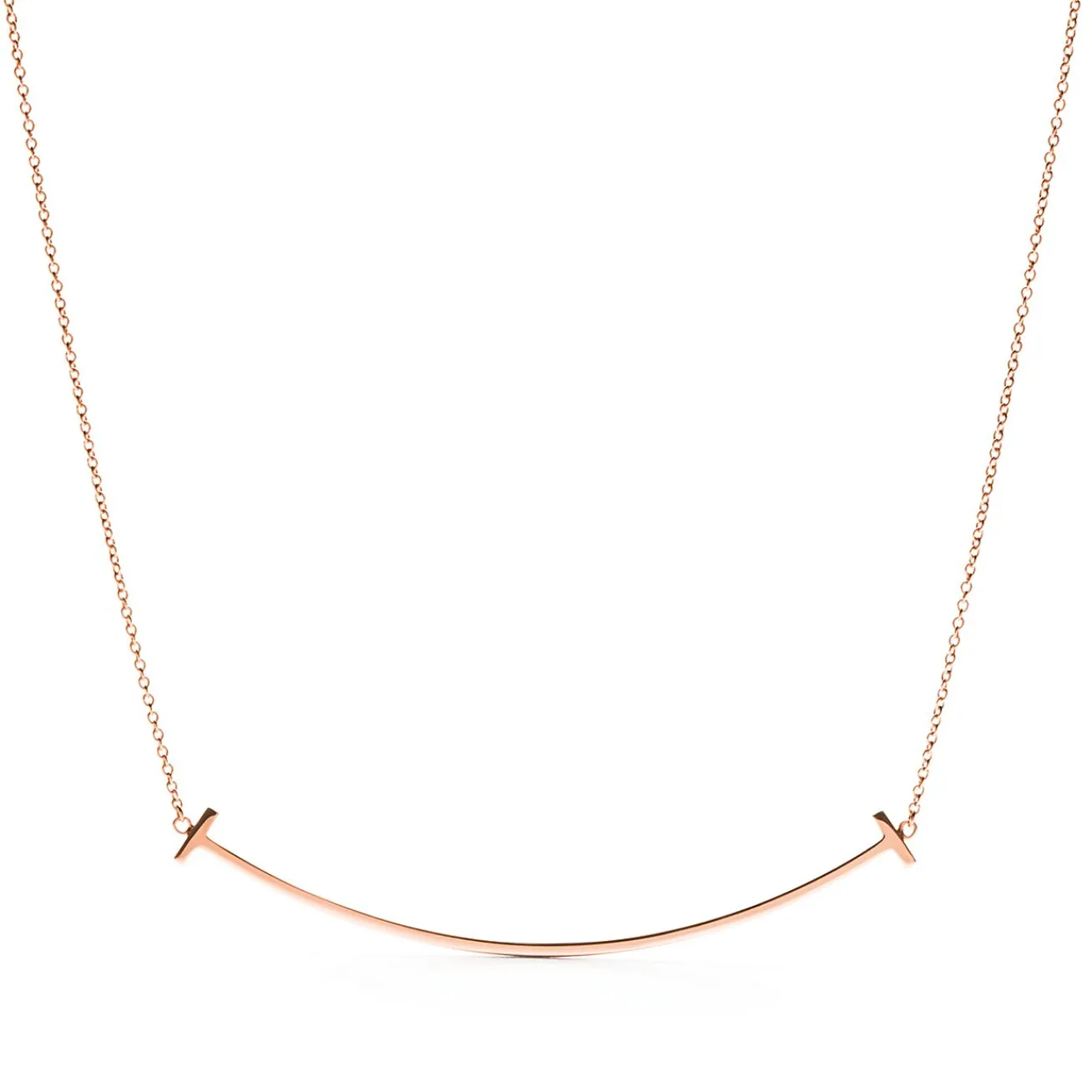 Tiffany & Co. Tiffany T Smile Pendant in Rose Gold, Large | ^ Necklaces & Pendants|Men's Jewelry
