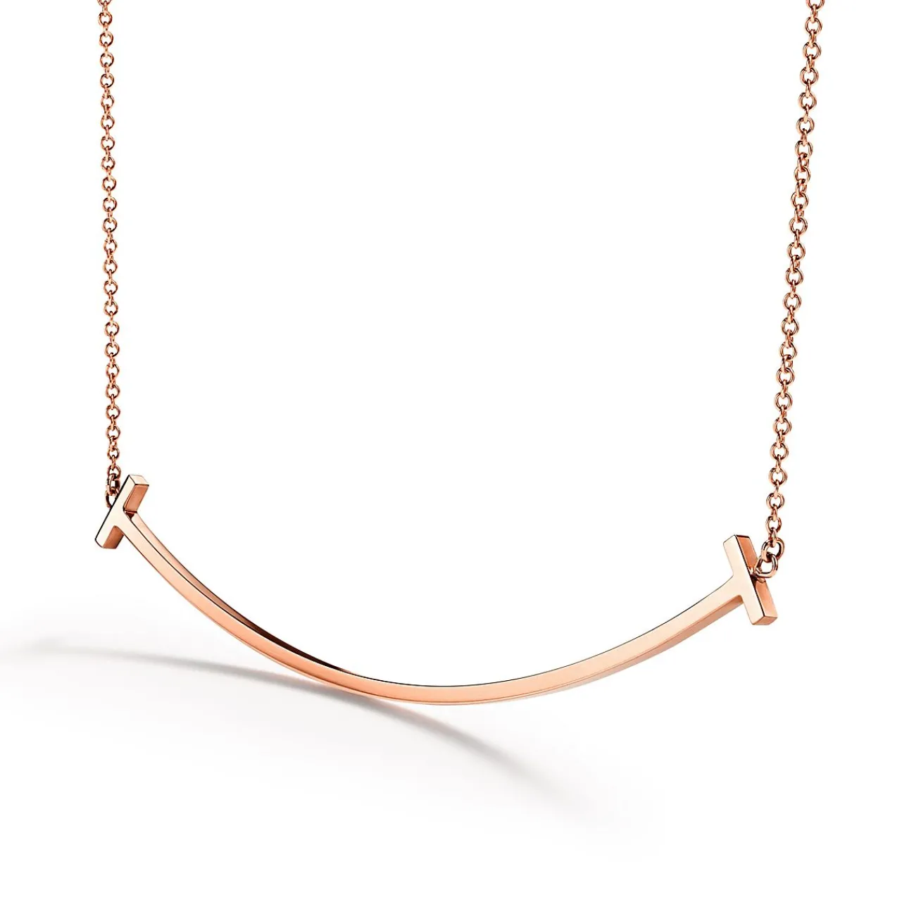 Tiffany & Co. Tiffany T Smile Pendant in Rose Gold, Large | ^ Necklaces & Pendants|Men's Jewelry