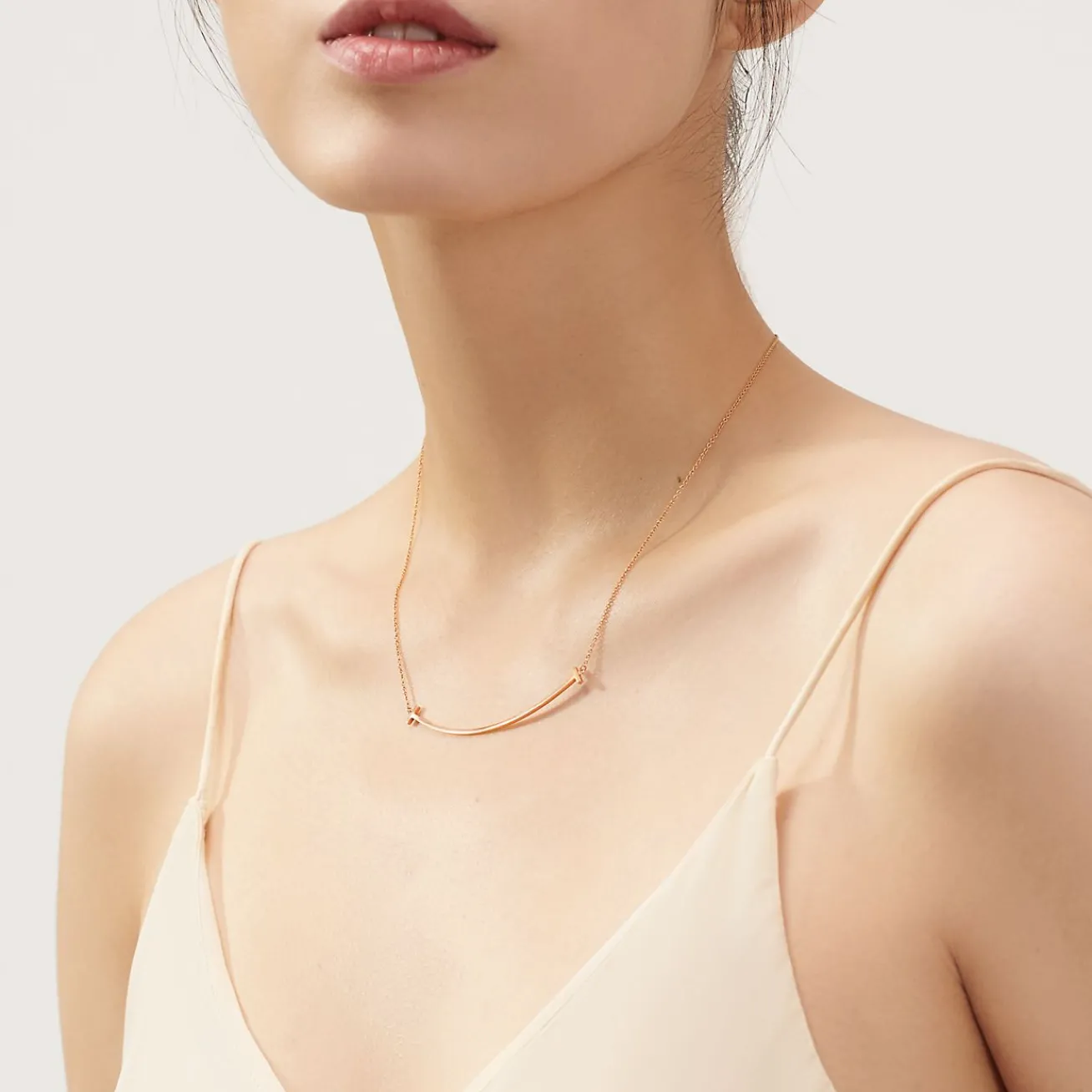 Tiffany & Co. Tiffany T Smile Pendant in Rose Gold, Large | ^ Necklaces & Pendants|Men's Jewelry