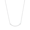 Tiffany & Co. Tiffany T Smile Pendant in White Gold with Diamonds, Small | ^ Necklaces & Pendants|Diamond Jewelry