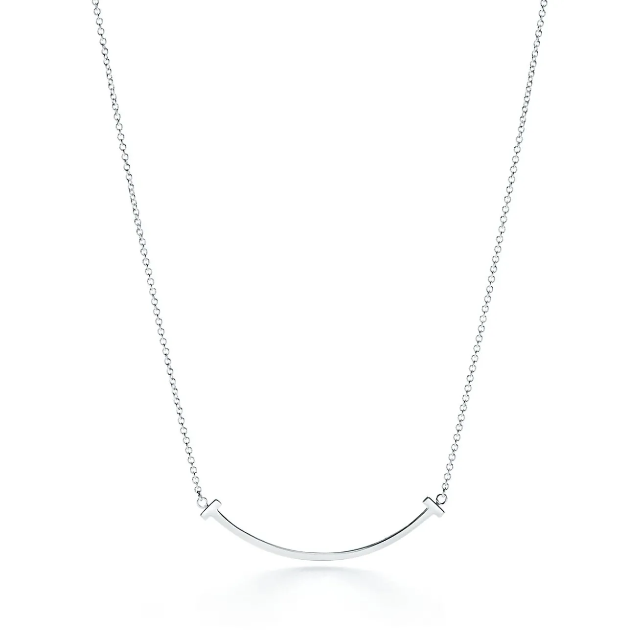Tiffany & Co. Tiffany T Smile Pendant in White Gold, Small | ^ Necklaces & Pendants|Men's Jewelry