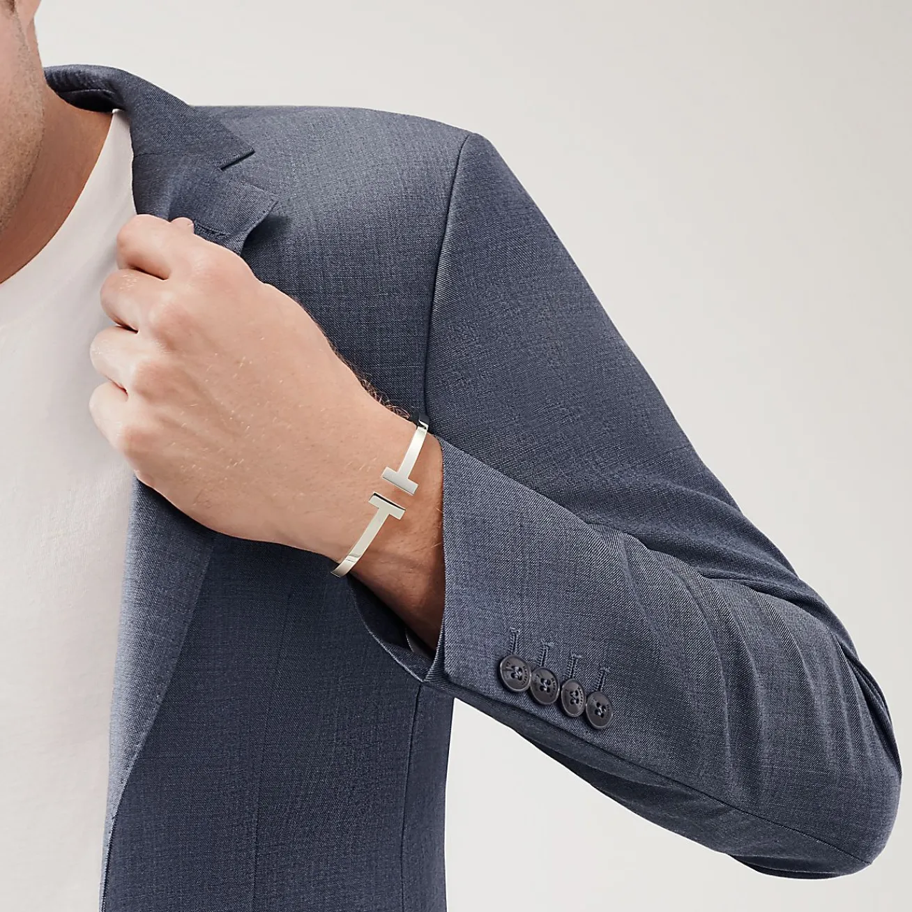 Tiffany & Co. Tiffany T square bracelet in sterling silver, medium. | ^ Bracelets|Men's Jewelry