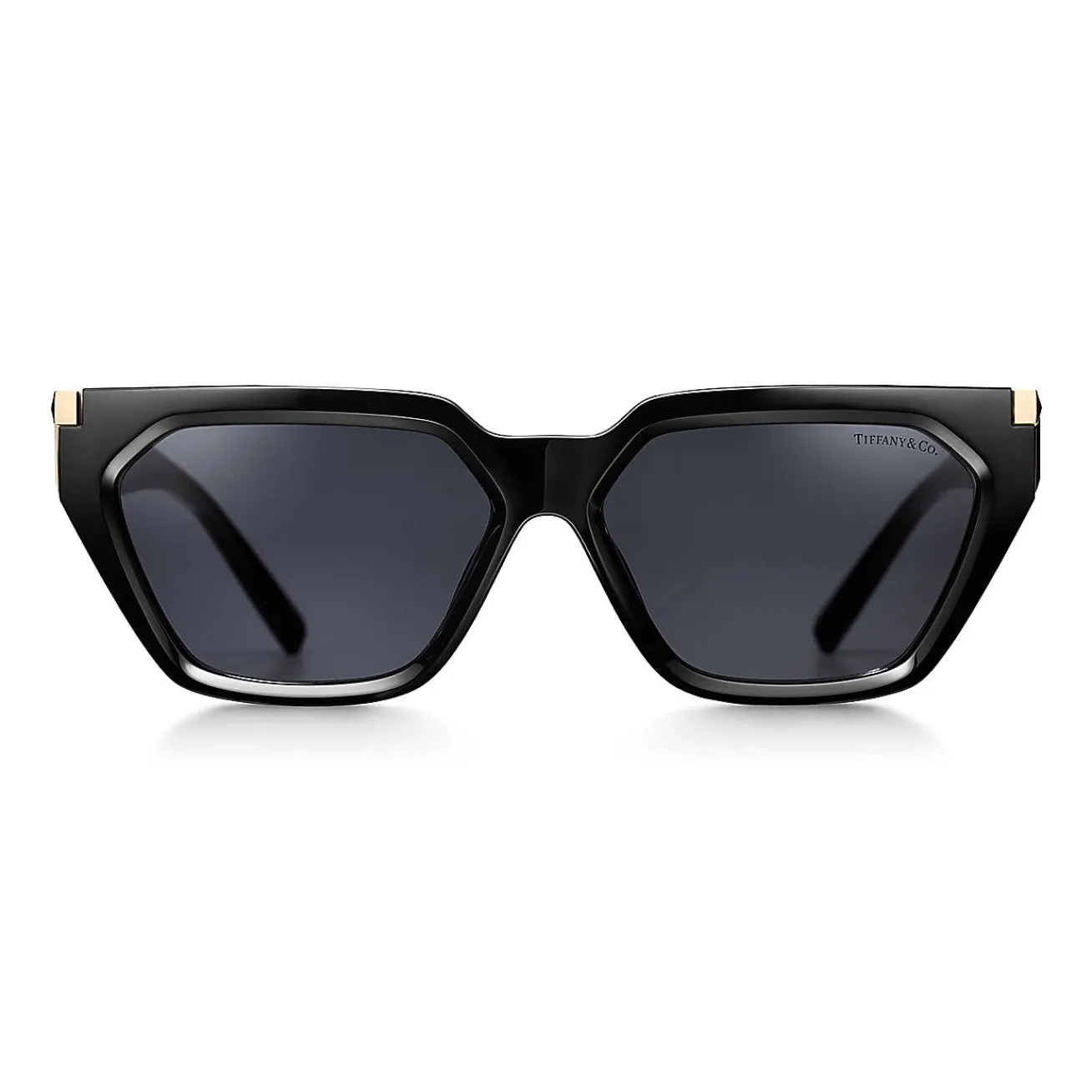 Tiffany & Co. Tiffany T Sunglasses in Black Acetate with Gray Gradient Lenses | ^Women Tiffany T|Sunglasses