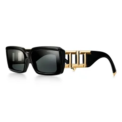 Tiffany & Co. Tiffany T Sunglasses in Black Acetate with Dark Gray Lenses | ^Women Tiffany T|Sunglasses