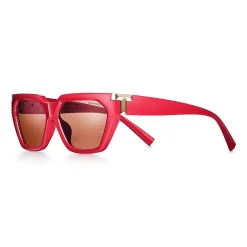 Tiffany & Co. Tiffany T Sunglasses in Coral Acetate with Pink Lenses | ^Women Tiffany T|Sunglasses