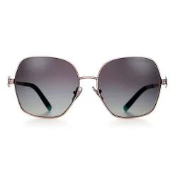 Tiffany & Co. Tiffany T Sunglasses in Pale Gold-colored Metal with Gradient Gray Lenses | ^ Tiffany T|Sunglasses