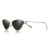 Tiffany & Co. Tiffany T Sunglasses in Pale Gold-colored Metal with Dark Gray Lenses | ^Women Tiffany T|Sunglasses