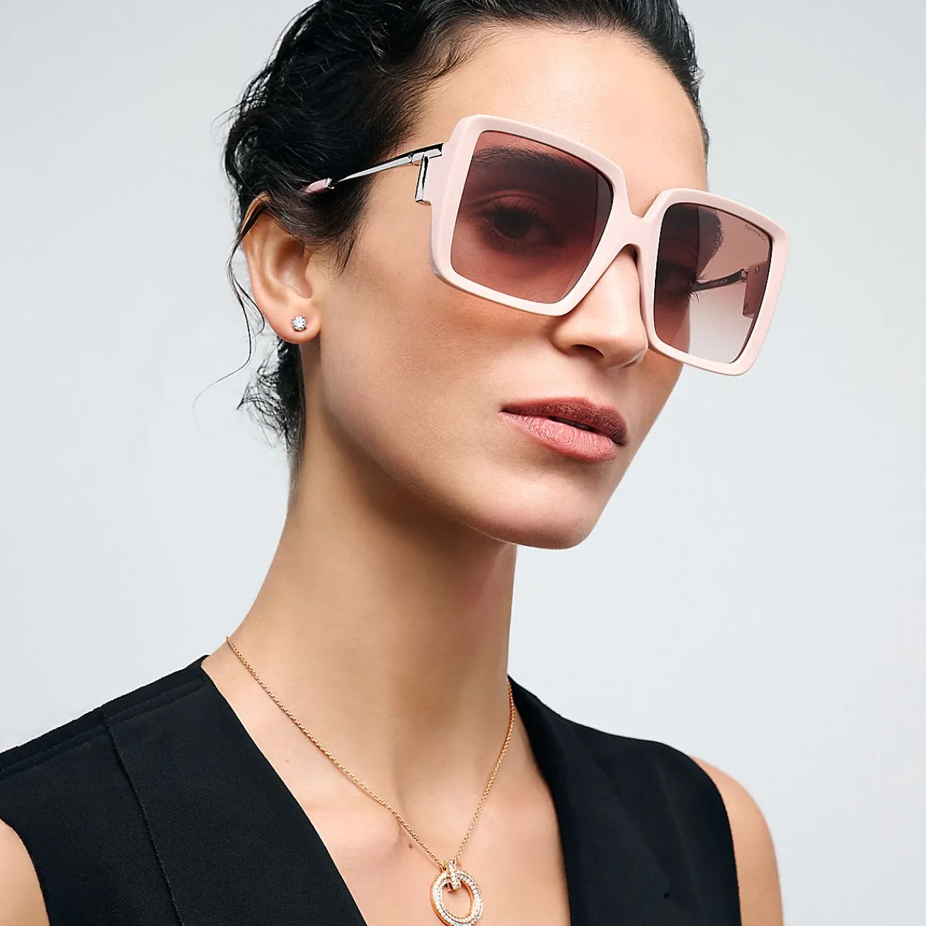 Tiffany & Co. Tiffany T Sunglasses in Pink Acetate with Pink Gradient Lenses | ^Women Tiffany T|Sunglasses