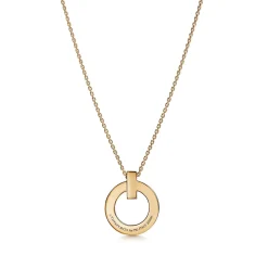 Tiffany & Co. Tiffany T T1 Circle Pendant in Yellow Gold, Small | ^ Necklaces & Pendants|Gifts for Her