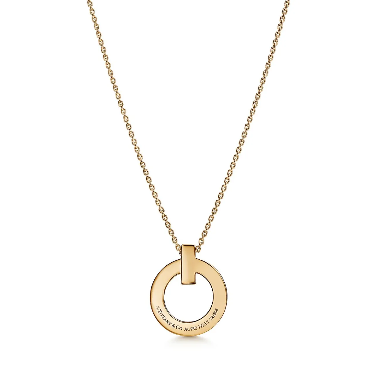 Tiffany & Co. Tiffany T T1 Circle Pendant in Yellow Gold, Small | ^ Necklaces & Pendants|Gifts for Her