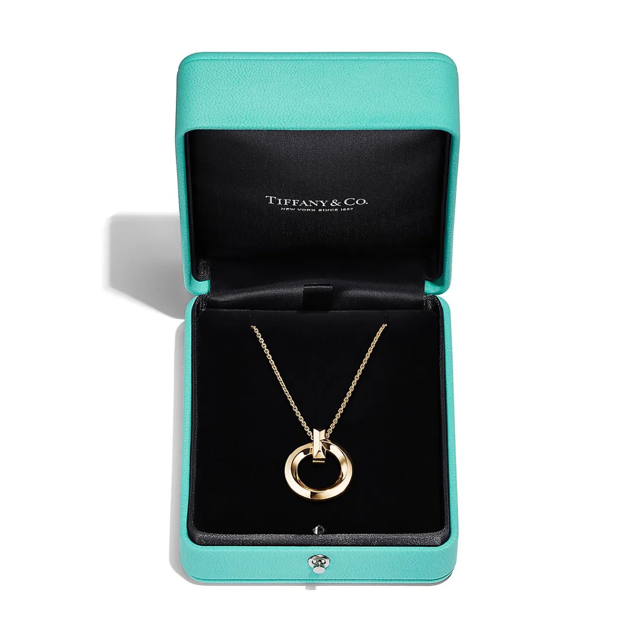 Tiffany & Co. Tiffany T T1 Circle Pendant in Yellow Gold, Small | ^ Necklaces & Pendants|Gifts for Her