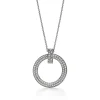 Tiffany & Co. Tiffany T T1 Circle Pendant in 18k White Gold with Diamonds, Large | ^ Necklaces & Pendants|Men's Jewelry