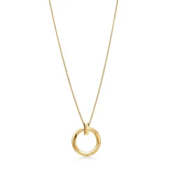 Tiffany & Co. Tiffany T T1 Circle Pendant in Yellow Gold, Large | ^ Necklaces & Pendants|Men's Jewelry