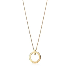 Tiffany & Co. Tiffany T T1 Circle Pendant in Yellow Gold, Large | ^ Necklaces & Pendants|Men's Jewelry