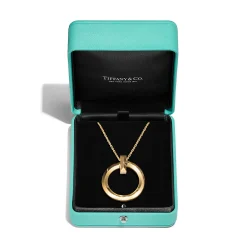 Tiffany & Co. Tiffany T T1 Circle Pendant in Yellow Gold, Large | ^ Necklaces & Pendants|Men's Jewelry