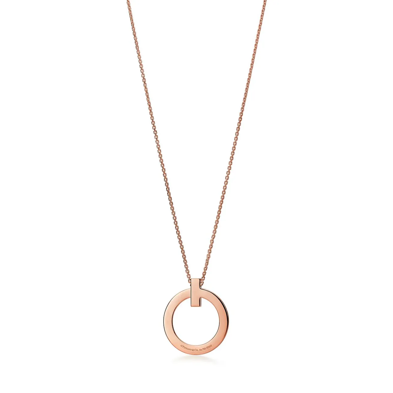 Tiffany & Co. Tiffany T T1 Circle Pendant in Rose Gold, Large | ^ Necklaces & Pendants|Men's Jewelry