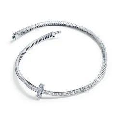Tiffany & Co. Tiffany T T1 diamond necklace in 18k white gold. | ^ Necklaces & Pendants|Diamond Jewelry