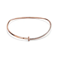 Tiffany & Co. Tiffany T T1 Half Diamond Necklace in Rose Gold | ^ Necklaces & Pendants|Rose Gold Jewelry