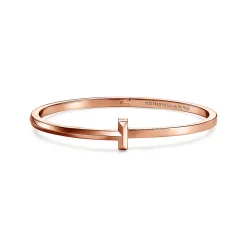 Tiffany & Co. Tiffany T T1 Hinged Bangle in Rose Gold, Narrow | ^ Bracelets|Men's Jewelry